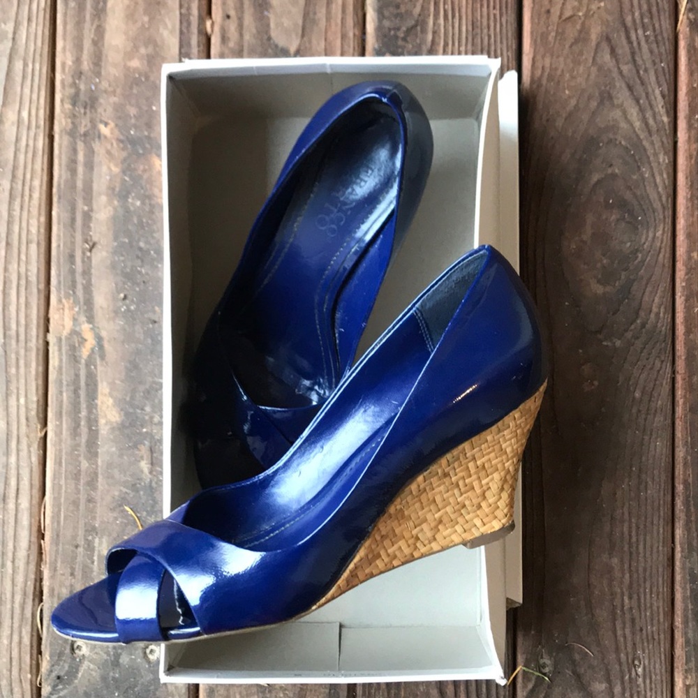 Franco Sarto Patent Leather Wedges